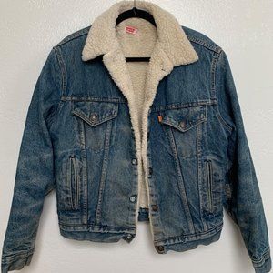 Levi's Denim Shearling Jacket Men's Size 42